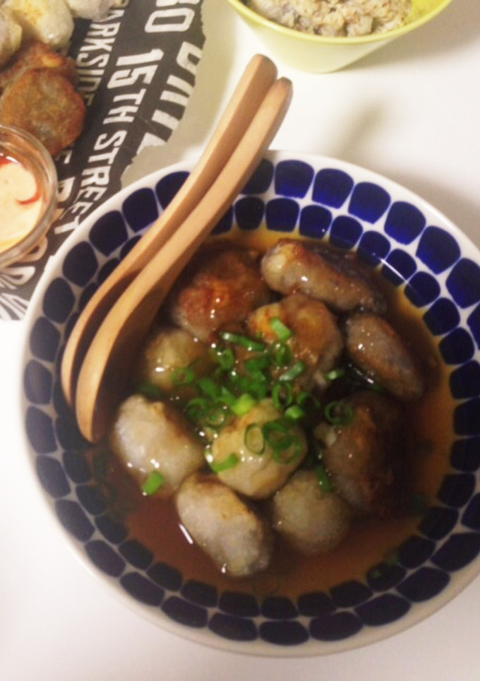 うまうま！ 蓮根もちの揚げ出し♪-レシピのメイン写真