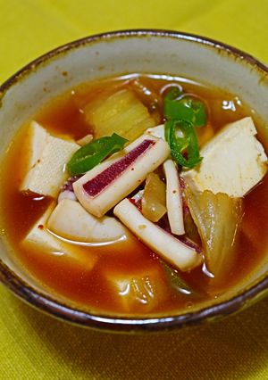 いかキムチスープ（오징어김치국）。-レシピのメイン写真