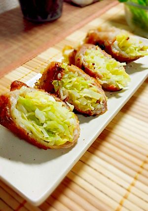 キャベツの肉巻き✩マスタードソース-レシピのメイン写真