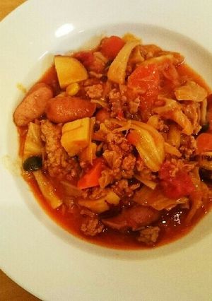 お野菜たっぷりキャベツで簡単トマト煮-レシピのメイン写真