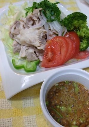 梅が香る！納豆de冷しゃぶ-レシピのメイン写真