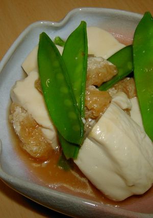 ○豆腐と油揚げ＆絹さやのさっと煮○-レシピのメイン写真