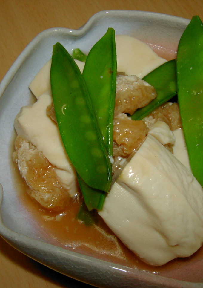 ○豆腐と油揚げ＆絹さやのさっと煮○-レシピのメイン写真