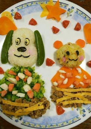 簡単♪わんわん&うーたん ♪とひな祭り♪-レシピのメイン写真