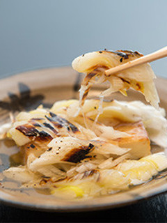焼き信長ねぎのあんかけ-レシピのメイン写真