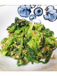 春☆菜の花・法蓮草の味噌からし胡麻和え-レシピのメイン写真