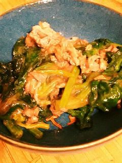 簡単 ほうれん草と牛肉の炒め物-レシピのメイン写真