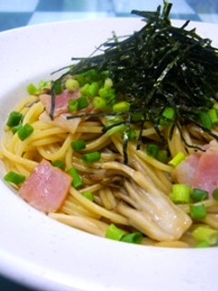 食欲そそる♪舞茸とベーコンの和風パスタ-レシピのメイン写真