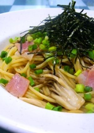 食欲そそる♪舞茸とベーコンの和風パスタ-レシピのメイン写真