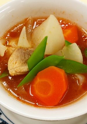 ベジ♪ごろごろ野菜のトマトスープ煮-レシピのメイン写真