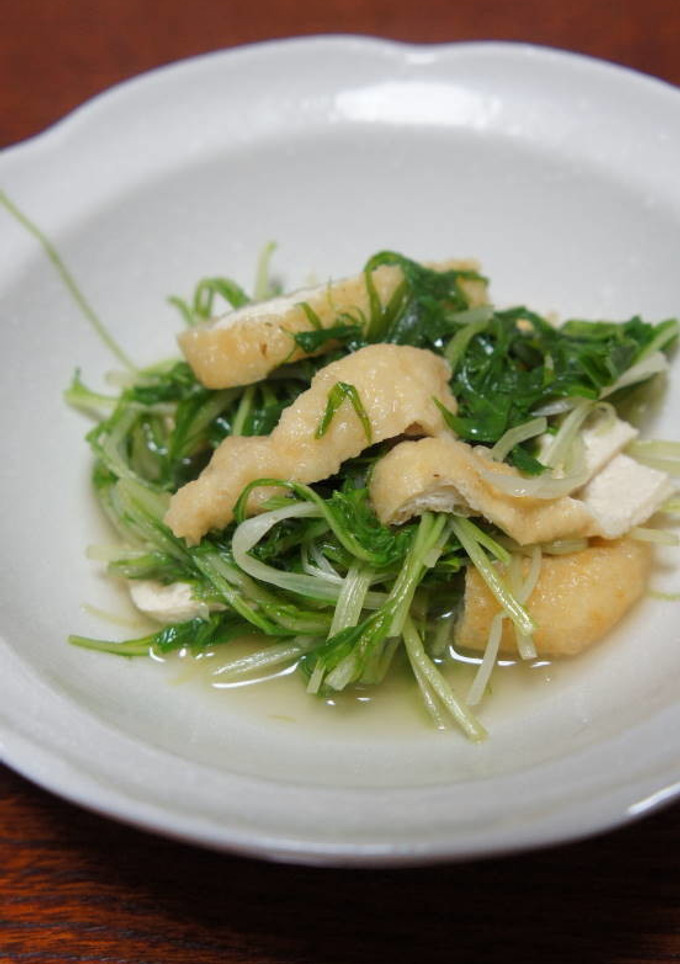水菜と油揚げの煮物-レシピのメイン写真