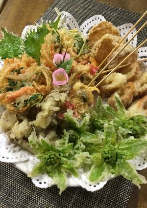 春の彩り天ぷら♡7種の盛り合わせ♪-レシピのメイン写真