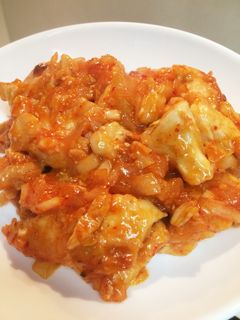 キムチで作る簡単トリチリ-レシピのメイン写真