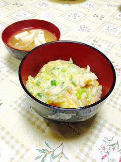 ねぎたっぷり、ふわとろ親子丼♡-レシピのメイン写真