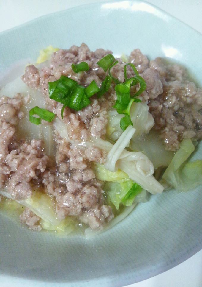 鍋の残りで♪白菜の挽き肉餡掛け-レシピのメイン写真