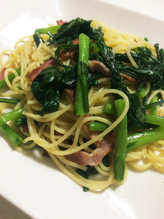 春菊の和風パスタ-レシピのメイン写真