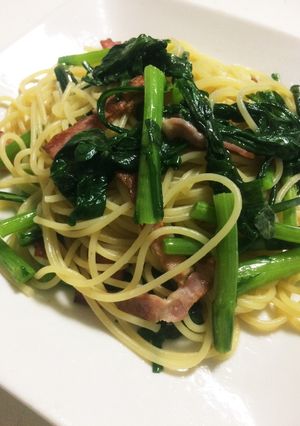 春菊の和風パスタ-レシピのメイン写真