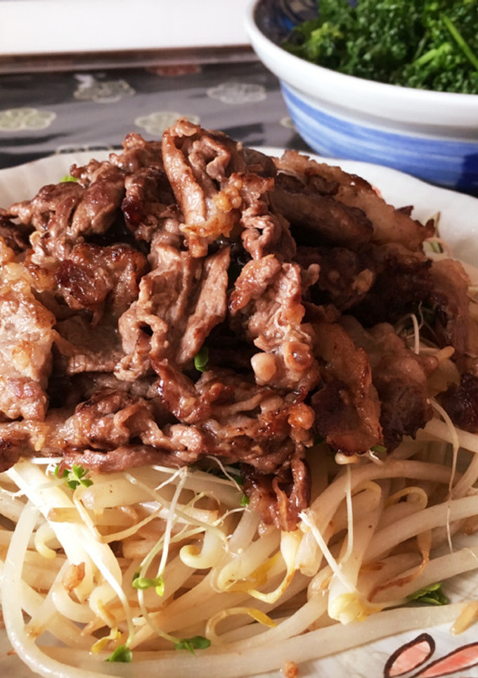 無塩！ダイエット！簡単牛肉ともやし炒め-レシピのメイン写真