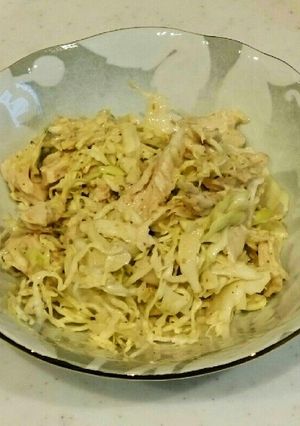 ササミとキャベツの胡麻ドレサラダ-レシピのメイン写真