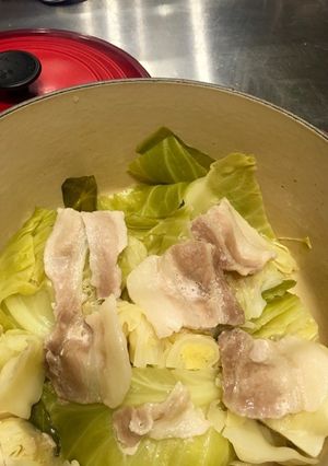 キャベツと豚バラのバター蒸し煮-レシピのメイン写真