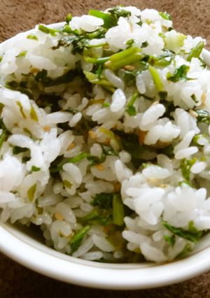 せりと梅のまぜご飯-レシピのメイン写真