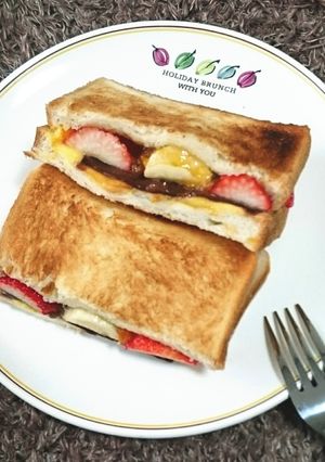 W生チョコとクリームのホットサンド-レシピのメイン写真