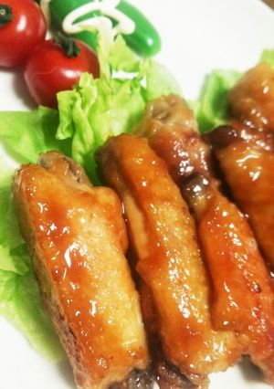 お酒の肴にもご飯にも！鶏手羽中の甘酢焼き-レシピのメイン写真