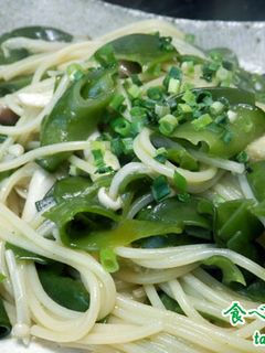 【生めかぶパスタ&スープ】磯の香り♪-レシピのメイン写真