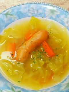 (簡単)キャベツと玉ねぎのほっこりスープ-レシピのメイン写真