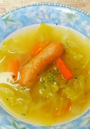 (簡単)キャベツと玉ねぎのほっこりスープ-レシピのメイン写真