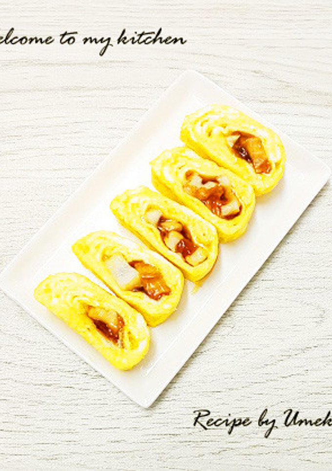 ごはんのお供に♪甘辛ちくわのたまご焼き-レシピのメイン写真