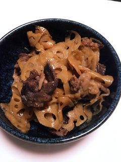 牛とれんこんの甘辛炒め煮-レシピのメイン写真
