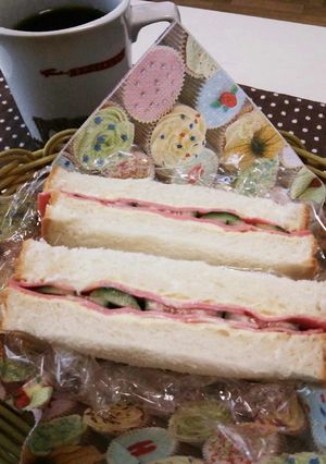 辛子マヨ風味のハムサンド 朝ごはんにも-レシピのメイン写真