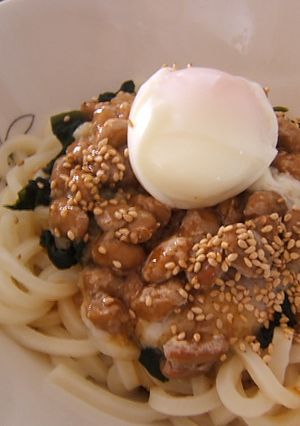 釜揚げとろろ納豆うどん-レシピのメイン写真