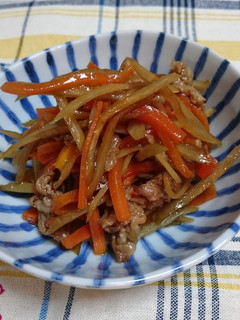子供も大好き♪肉入りきんぴらごぼう★-レシピのメイン写真
