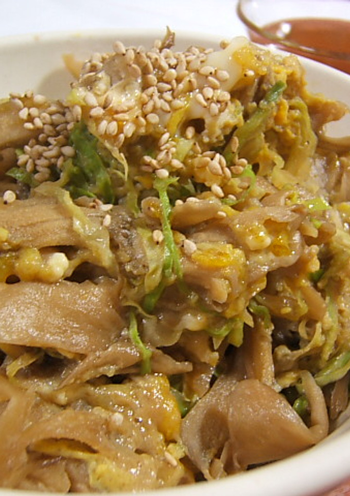 舞茸とキャベツの卵とじ丼-レシピのメイン写真