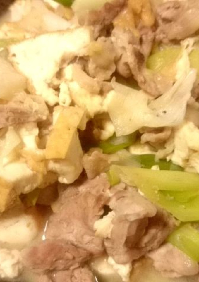 豚肉と厚揚げゆずとんからし炒め-レシピのメイン写真