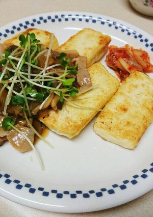 豆腐ステーキ キノコの和風あんかけソース-レシピのメイン写真