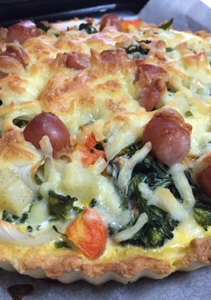 菜の花とブロッコリーの春キッシュ-レシピのメイン写真