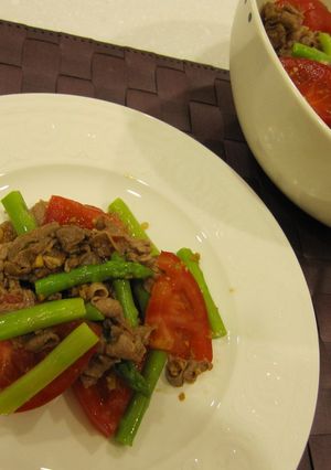 牛肉＆アスパラ＆トマトの豪華サラダ-レシピのメイン写真