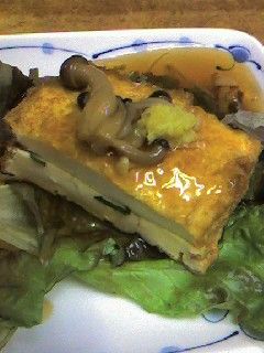 厚揚げステーキ☆きのこあんかけ-レシピのメイン写真