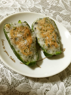 蓮根とはんぺんのピーマン詰め-レシピのメイン写真