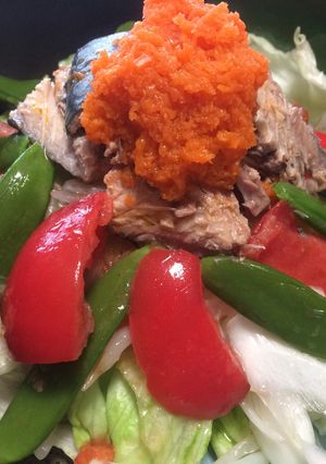 鯖水煮缶DE人参ドレッシングサラダ-レシピのメイン写真