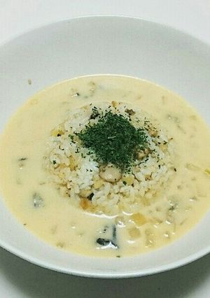 牡蠣の洋風クリームスープチャーハン-レシピのメイン写真