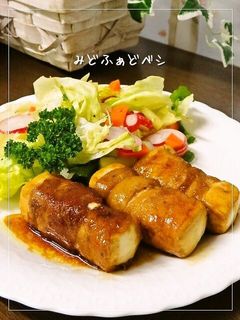 肉巻き豆腐✿カレー風味照り焼き-レシピのメイン写真