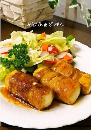 肉巻き豆腐✿カレー風味照り焼き-レシピのメイン写真