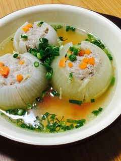 丸ごと玉ねぎの肉詰めポトフ-レシピのメイン写真