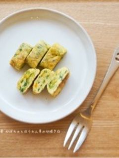離乳食 かぼちゃとほうれん草の卵焼き☆-レシピのメイン写真