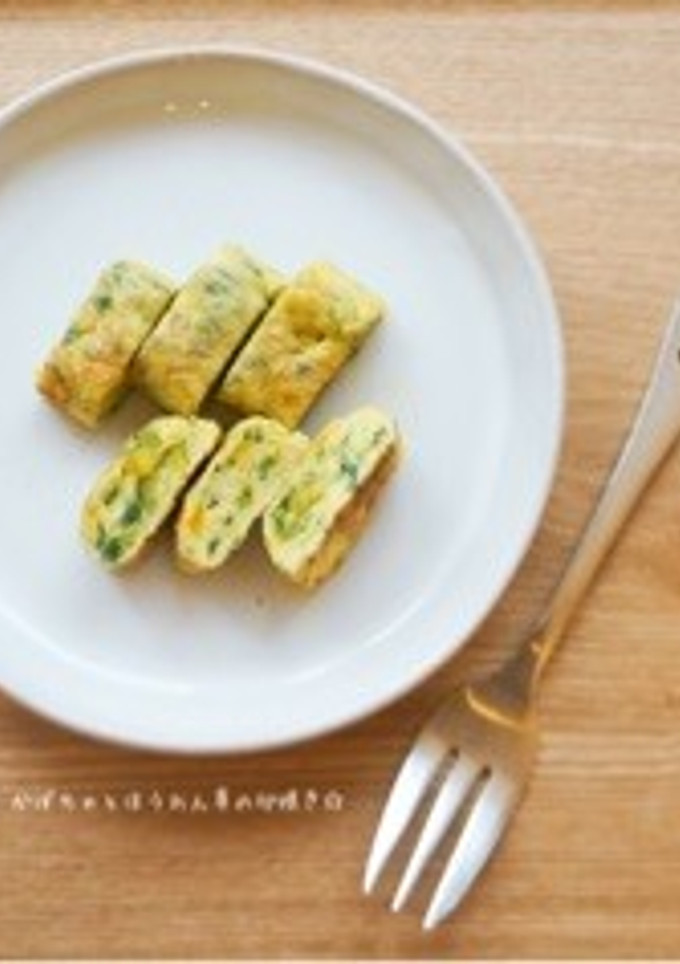離乳食 かぼちゃとほうれん草の卵焼き☆-レシピのメイン写真