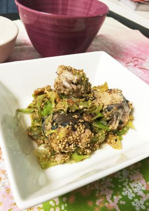 鯖缶とキャベツの味噌マヨネーズ炒め-レシピのメイン写真